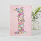 ベビー第1の誕生日パーティーカスタム招待状招待状 招待状 (スタンド正面)