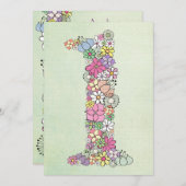 ベビー第1の誕生日パーティーカスタム招待状招待状 招待状 (正面/裏面)