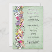 ベビー第1の誕生日パーティーカスタム招待状招待状 招待状 (裏面)