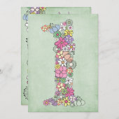 ベビー第1の誕生日パーティーカスタム招待状招待状 招待状 (正面/裏面)