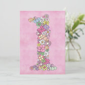 ベビー第1の誕生日パーティーカスタム招待状招待状 招待状 (スタンド正面)