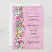 ベビー第1の誕生日パーティーカスタム招待状招待状 招待状 (裏面)