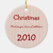 ベビー第1クリスマスオーナメント セラミックオーナメント (裏面)