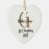 ベビー第1クリスマスオーナメント セラミックオーナメント (右)
