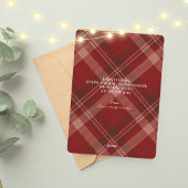ベビー第1クリスマスカード | 赤い格子状独身のの写真 シーズンカード