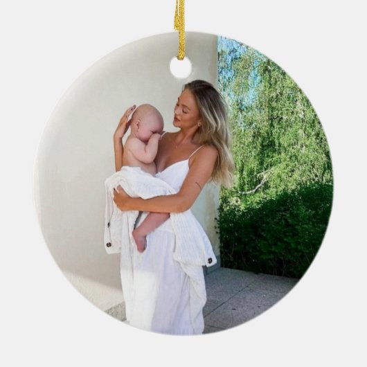 ベビー第1クリスマス海シーワイルドアニマルズ セラミックオーナメント (裏面)