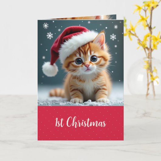 ベビー第1クリスマス カード (黄色い花)