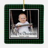 ベビー第1クリスマス セラミックオーナメント (裏面)