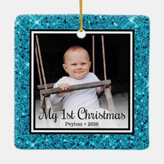 ベビー第1クリスマス セラミックオーナメント (裏面)