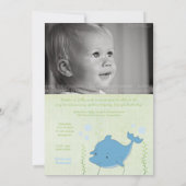 ベビー第1ドルフィンアンダーザシー誕生日招待状 招待状 (裏面)