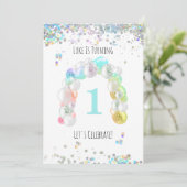 *~*ベビー第1バルーンボーイ誕生日  招待状 (スタンド正面)