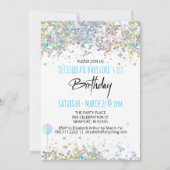 *~*ベビー第1バルーンボーイ誕生日  招待状 (裏面)