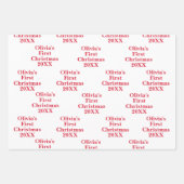 ベビー第1初めてのクリスマス ラッピングペーパーシート (正面)