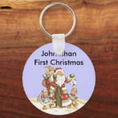 ベビー第1回クリスマスかわいいサンタキッズ キーホルダー (正面)
