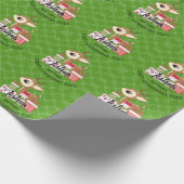 ベビー第1回クリスマスかわいい冬の子鹿ドゥ ラッピングペーパー (角)