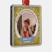 ベビー第1回クリスマスは素晴らし祖父母ゴールデン メタルオーナメント (右)