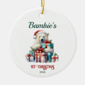 ベビー第1回クリスマスオーナメント セラミックオーナメント (正面)