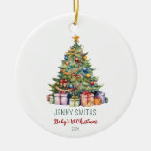 ベビー第1回クリスマスオーナメント セラミックオーナメント (正面)