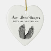 ベビー第1回クリスマスオーナメント セラミックオーナメント (右)