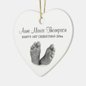 ベビー第1回クリスマスオーナメント セラミックオーナメント (左)