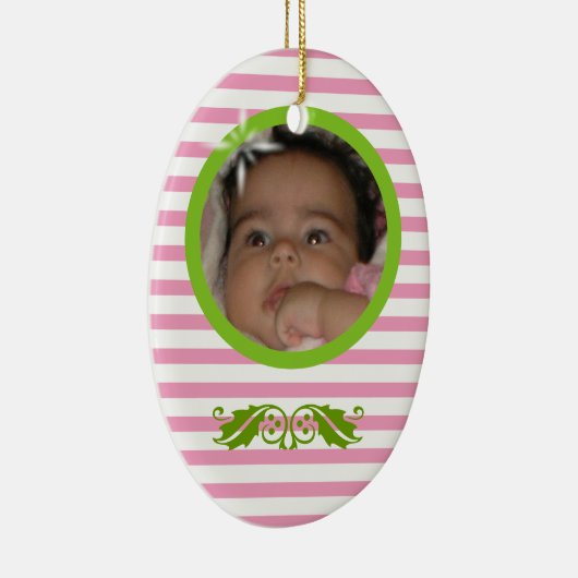 ベビー第1回クリスマスカスタムセラミックオーナメント セラミックオーナメント (右)