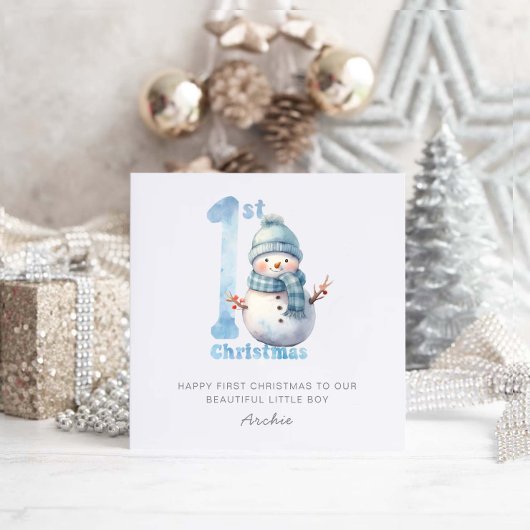 ベビー第1回クリスマスキュート雪だるま シーズンカード