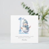 ベビー第1回クリスマスキュート雪だるま シーズンカード (スタンド正面)