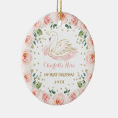 ベビー第1回クリスマススワンプリンセス赤面フローラ セラミックオーナメント (右)