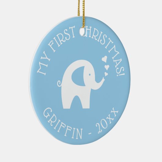 ベビー第1回クリスマスツリーオーナメントプレゼント20XX セラミックオーナメント (右)