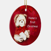 ベビー第1回クリスマステディベアオーナメント セラミックオーナメント (右)