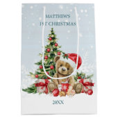 ベビー第1回クリスマステディベア ミディアムペーパーバッグ (裏面)