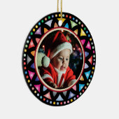 ベビー第1回クリスマスフォトステンドグラスの外観 セラミックオーナメント (右)