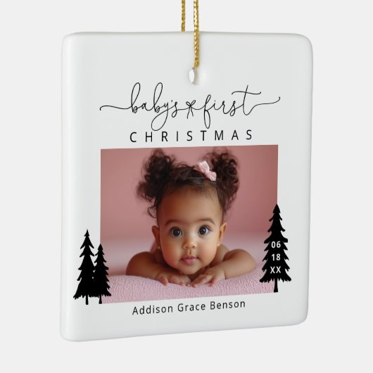 ベビー第1回クリスマスフォトセラミックスオーナメント セラミックオーナメント (右)