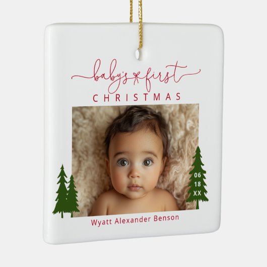ベビー第1回クリスマスフォトセラミックスオーナメント セラミックオーナメント (右)