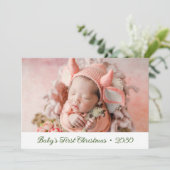 ベビー第1回クリスマスフォトホリデーカード シーズンカード (スタンド正面)