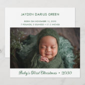 ベビー第1回クリスマスフォトホリデーカード シーズンカード (正面/裏面)