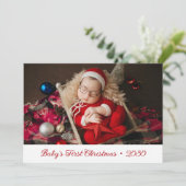 ベビー第1回クリスマスフォトホリデーカード シーズンカード (スタンド正面)