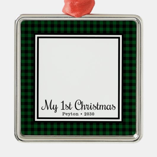 ベビー第1回クリスマスフォト メタルオーナメント (正面)