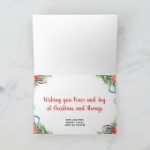 ベビー第1回クリスマスフルブリードフォトホワイト&レッド シーズンカード (内部)