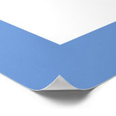 ベビー第1回クリスマスブルーパーソナライズされたキープサケ ポスター (角)