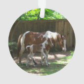 ベビー第1回クリスマスホースアクリルオーナメント オーナメント (裏面)