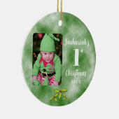 ベビー第1回クリスマスワンフォトラウンド セラミックオーナメント (右)