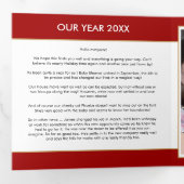 ベビー第1回クリスマス年レビュー6枚Red Tr 三つ折りクリスマスカード (内部最初)