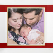 ベビー第1回クリスマス年レビュー6枚Red Tr 三つ折りクリスマスカード (内部中)