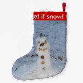 ベビー第1回クリスマス雪だるま子の名前 スモールクリスマスストッキング (裏面)