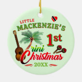 ベビー第1回トリニクリスマスグリーン セラミックオーナメント (裏面)