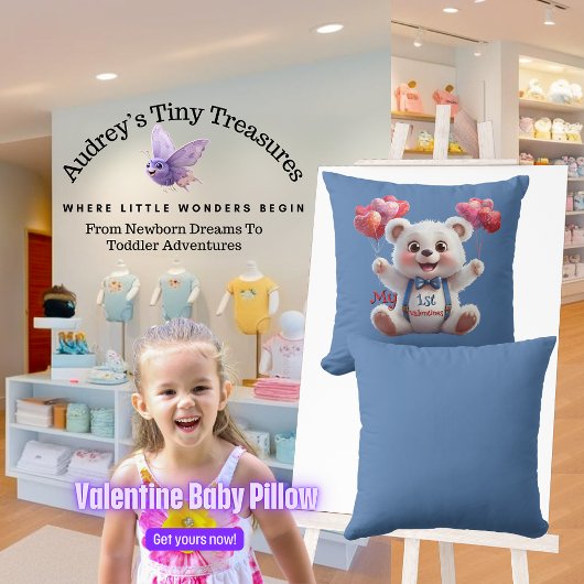 ベビー第1回バレンタインデー装飾用クッション クッション
