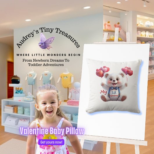 ベビー第1回バレンタインデー装飾用クッション クッション