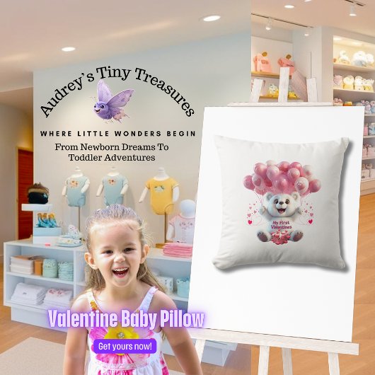 ベビー第1回バレンタイン装飾用クッション クッション