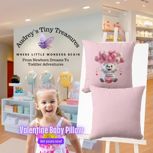 ベビー第1回バレンタイン装飾用クッション クッション